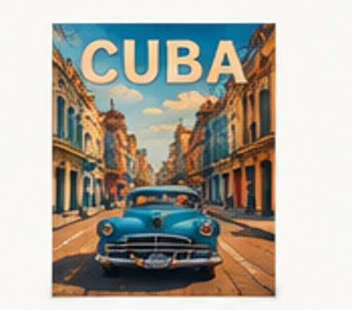 Cuba solidarity poster concept mockup