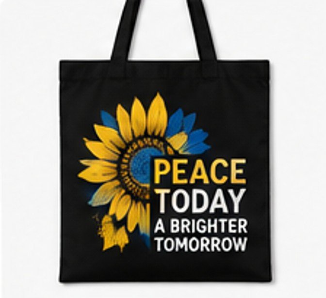 Ukraine sunflower tote bag